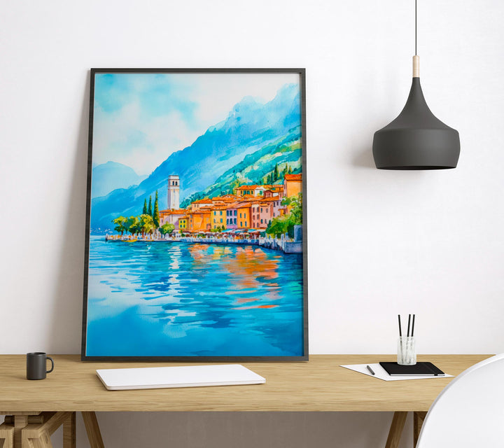 Lake Garda Watercolor Poster Wall Art Lake Garda Wall Hanging Home Décor Lake Garda Gift Art Lovers Italy Art Lover Gift Souvenir Print