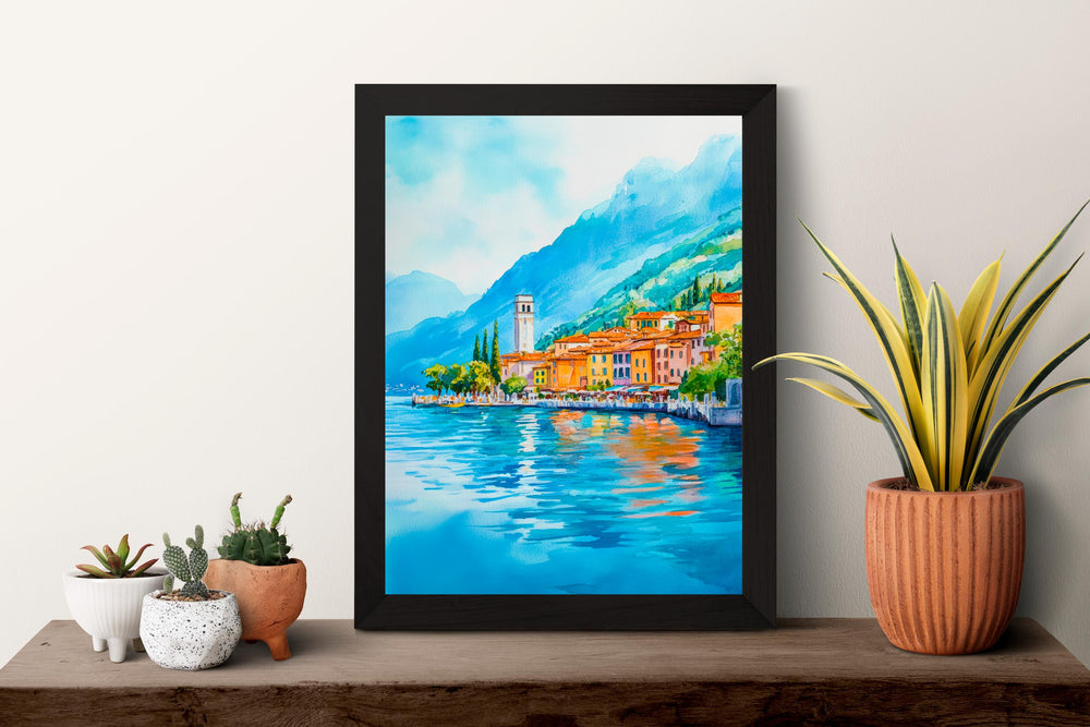 Lake Garda Watercolor Poster Wall Art Lake Garda Wall Hanging Home Décor Lake Garda Gift Art Lovers Italy Art Lover Gift Souvenir Print
