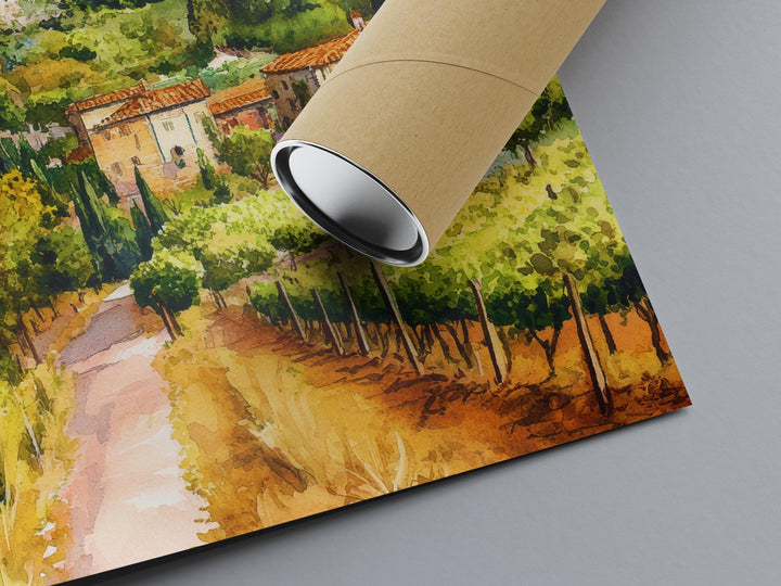 Gimignano Watercolor Poster Wall Art Gimignano Wall Hanging Home Décor Gimignano Gift Art Lovers Italy Art Lover Gift Souvenir Print