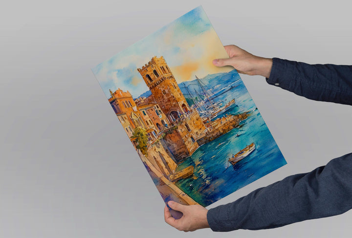 Genoa Watercolor Poster Wall Art Genoa Wall Decor Home Décor Genoa Gift Art Lovers Italy Art Lover Gift Travel Souvenir Print