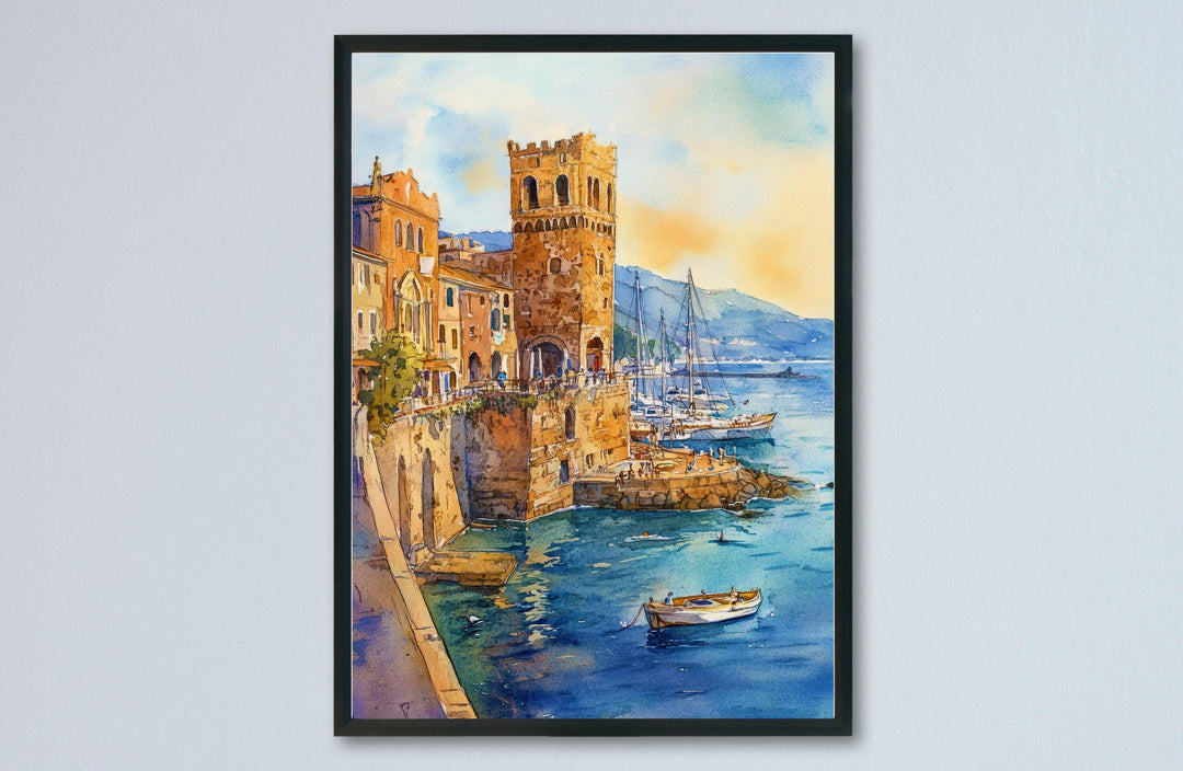 Genoa Watercolor Poster Wall Art Genoa Wall Decor Home Décor Genoa Gift Art Lovers Italy Art Lover Gift Travel Souvenir Print