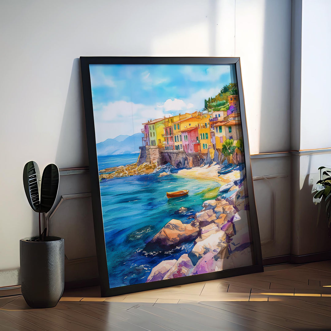 Genoa Watercolor Poster Wall Art Genoa Wall Decor Home Décor Genoa Gift Art Lovers Italy Art Lover Gift Travel Souvenir Print