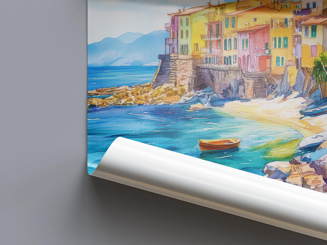 Genoa Watercolor Poster Wall Art Genoa Wall Decor Home Décor Genoa Gift Art Lovers Italy Art Lover Gift Travel Souvenir Print