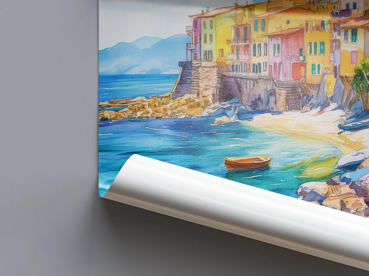 Genoa Watercolor Poster Wall Art Genoa Wall Decor Home Décor Genoa Gift Art Lovers Italy Art Lover Gift Travel Souvenir Print