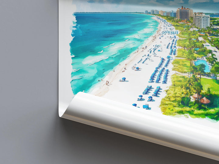 St. Pete Beach Watercolor Poster Wall Art Wall Decor Home Décor St. Pete Beach Gift USA Art Lover Gift, Travel Souvenir Print