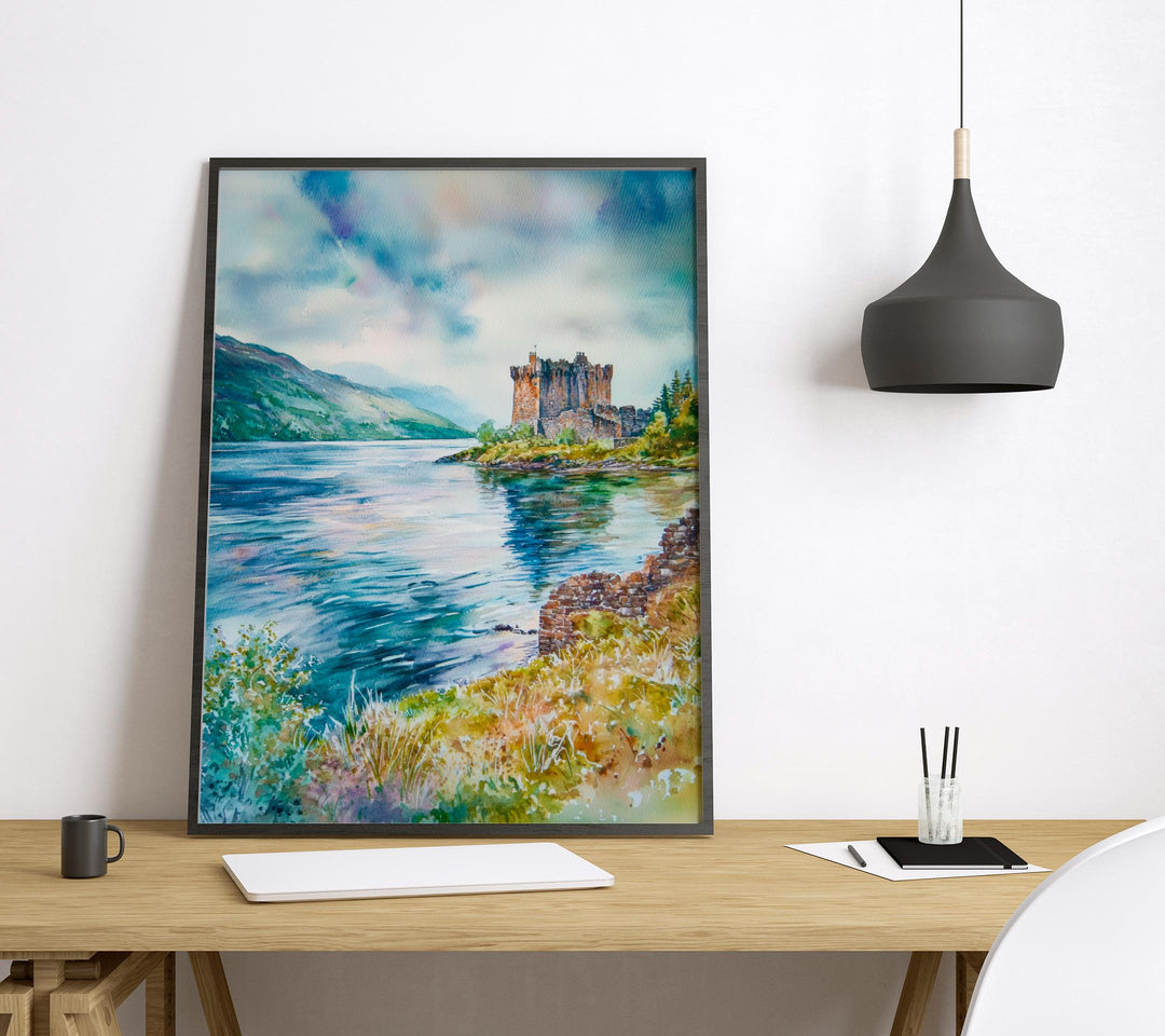 Loch Ness watercolor poster Wall Art Loch Ness Wall Hanging Home Décor Loch Ness Gift Art Lovers Scotland Art Lover Gift Scotland wall art