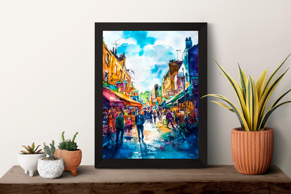 Camden Market watercolor poster Wall Art Camden Market Wall Hanging Home Décor Camden Market Gift Art Lovers England Art Lover Gift