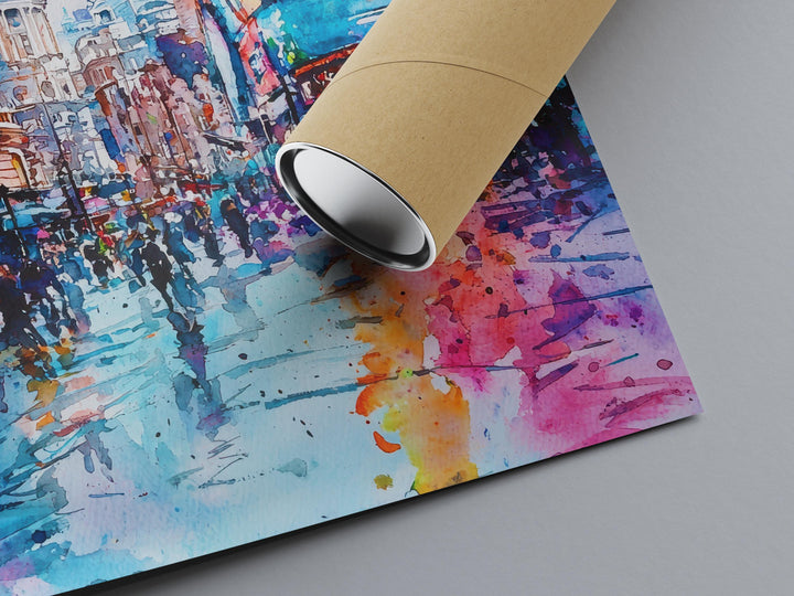 Piccadilly Circus watercolor poster Wall Art Piccadilly Circus Wall Hanging Home Décor Piccadilly Circus Gift Art Lovers England Art Lover