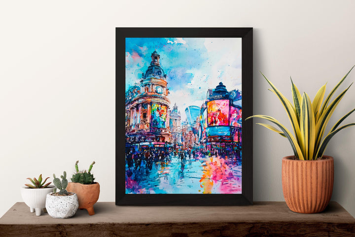Piccadilly Circus watercolor poster Wall Art Piccadilly Circus Wall Hanging Home Décor Piccadilly Circus Gift Art Lovers England Art Lover