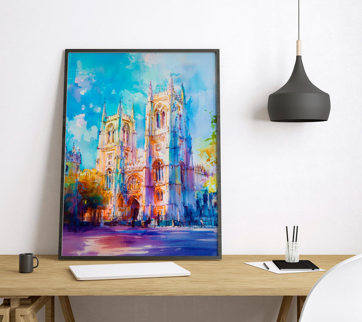 Westminster Abbey watercolor poster Wall Art Westminster Abbey Wall Hanging Home Décor Westminster Abbey Gift Art Lovers England Art Lover