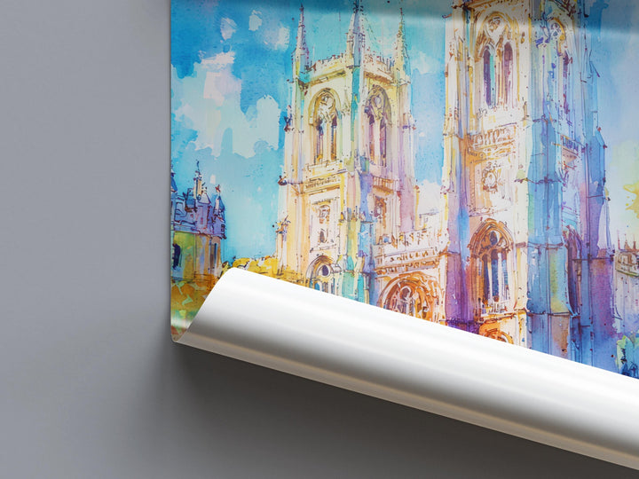 Westminster Abbey watercolor poster Wall Art Westminster Abbey Wall Hanging Home Décor Westminster Abbey Gift Art Lovers England Art Lover