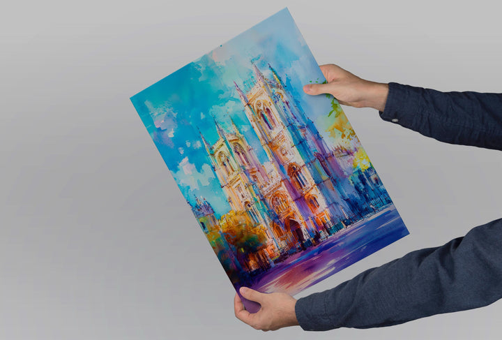 Westminster Abbey watercolor poster Wall Art Westminster Abbey Wall Hanging Home Décor Westminster Abbey Gift Art Lovers England Art Lover