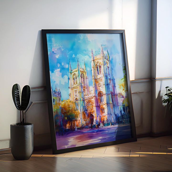 Westminster Abbey watercolor poster Wall Art Westminster Abbey Wall Hanging Home Décor Westminster Abbey Gift Art Lovers England Art Lover