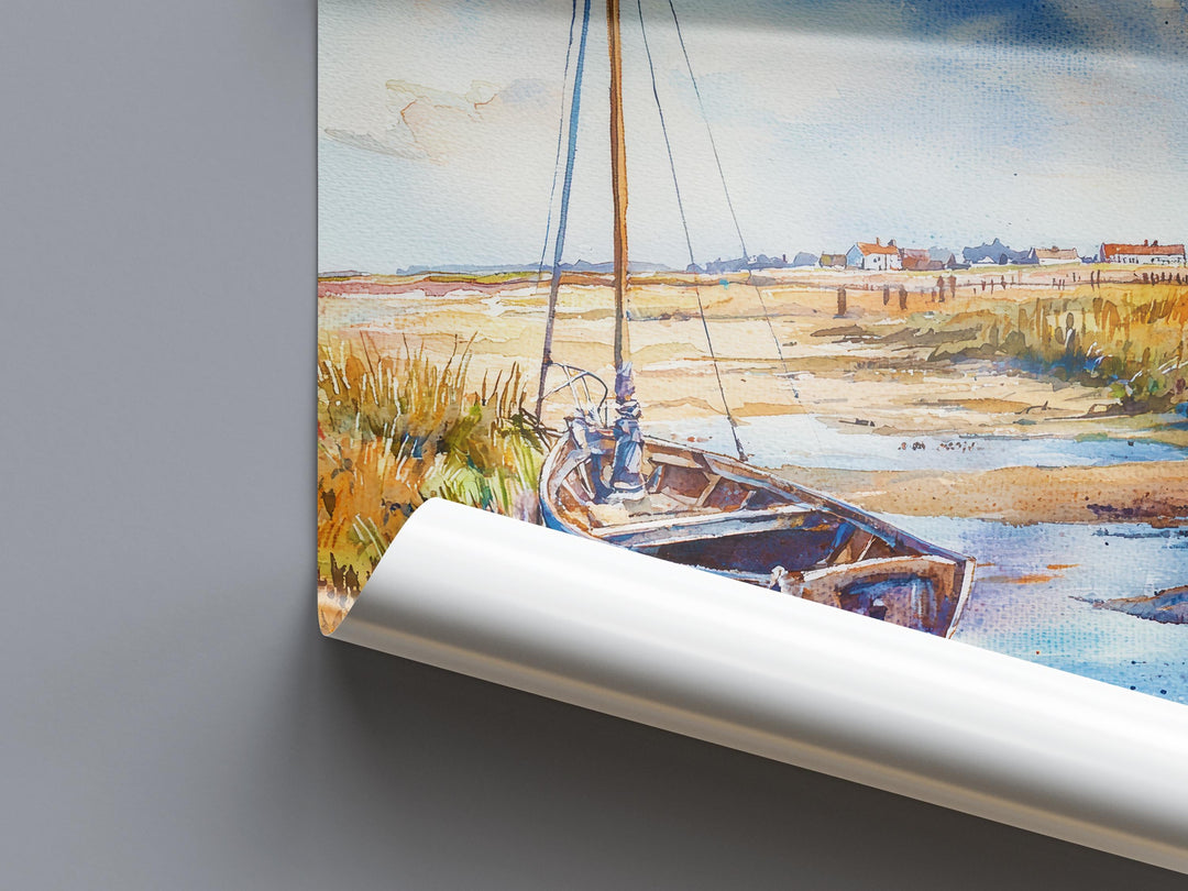 Blakeney watercolor poster Wall Art Blakeney Wall Hanging Home Décor Blakeney Gift Art Lovers England Art Lover Gift England wall art