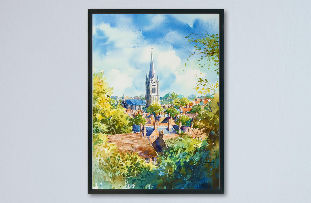 Norwich watercolor poster Wall Art Norwich Wall Hanging Home Décor Norwich Gift Art Lovers England Art Lover Gift England wall art