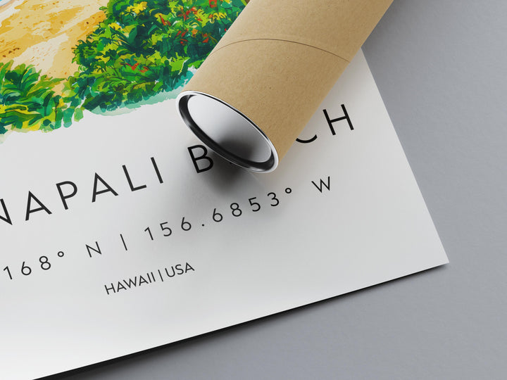 Kaanapali Beach watercolor poster Wall Art Kaanapali Beach Wall Hanging Home Décor Kaanapali Beach Gift Art Lovers Hawaii Art Lover Gift