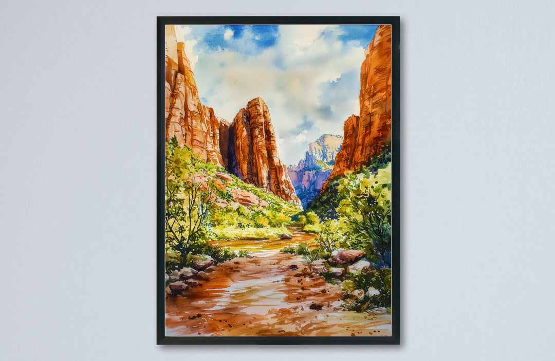 Zion National Park watercolor poster Wall Art Zion National Park Wall Hanging Home Décor Zion National Park Gift Art Lovers Utah Art Lover