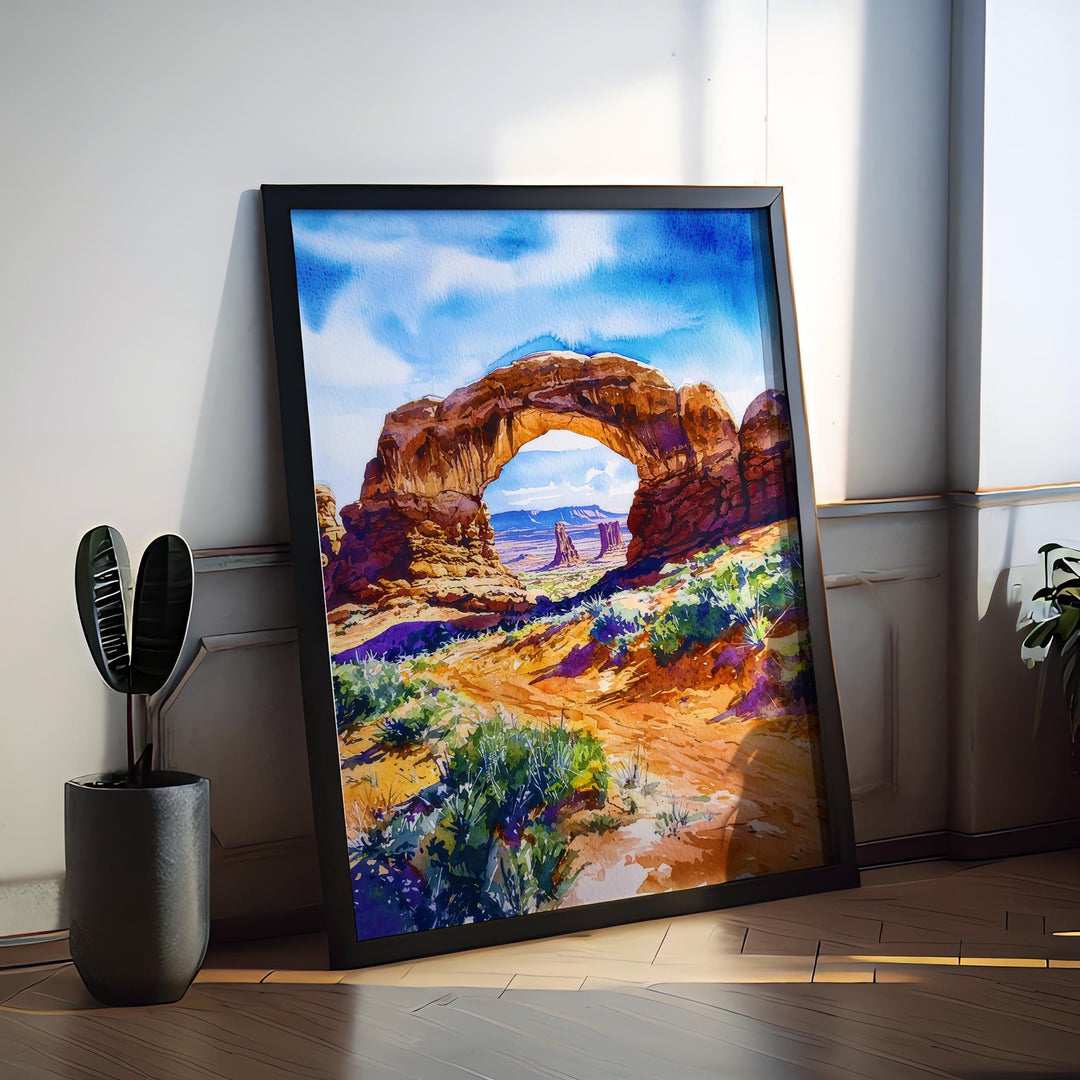 Arches National Park watercolor poster Wall Art Arches National Park Wall Hanging Home Décor Arches National Park Gift Art Lovers Utah