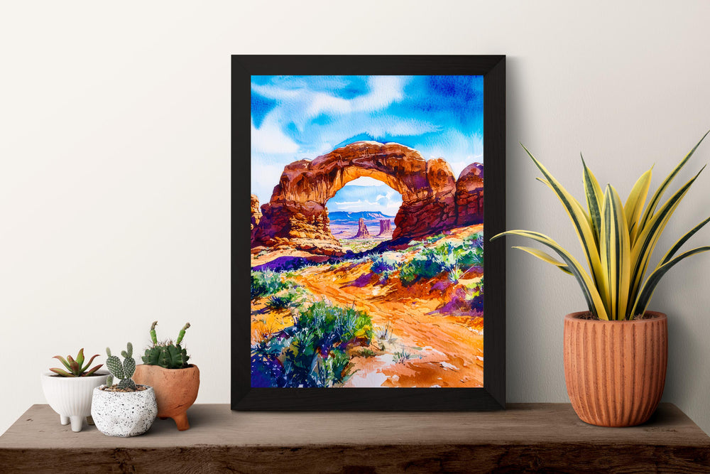 Arches National Park watercolor poster Wall Art Arches National Park Wall Hanging Home Décor Arches National Park Gift Art Lovers Utah