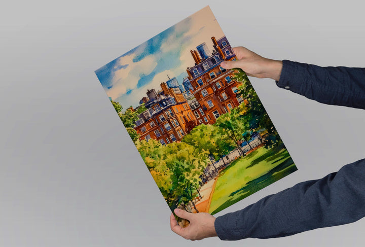 Boston watercolor poster Wall Art Boston Wall Hanging Home Décor Boston Gift Art Lovers Massachusetts Art Lover Gift Massachusetts wall art
