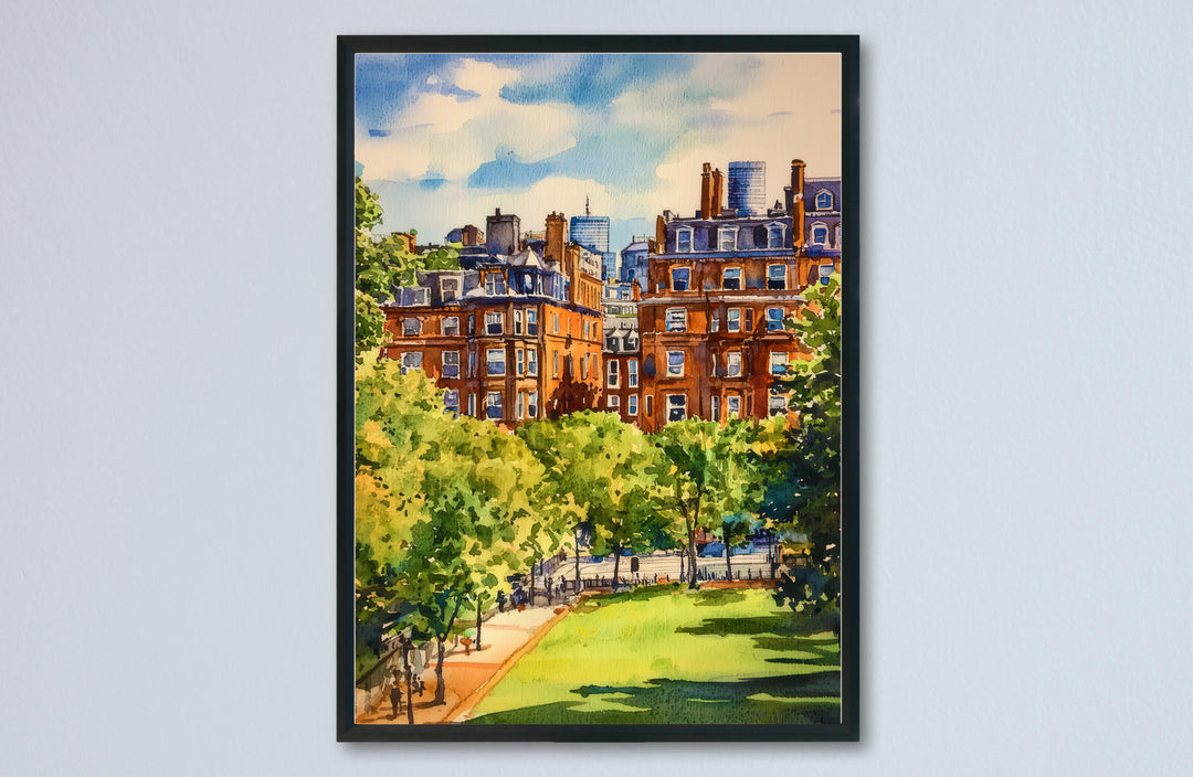 Boston watercolor poster Wall Art Boston Wall Hanging Home Décor Boston Gift Art Lovers Massachusetts Art Lover Gift Massachusetts wall art