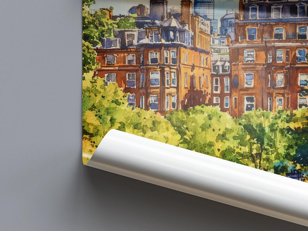 Boston watercolor poster Wall Art Boston Wall Hanging Home Décor Boston Gift Art Lovers Massachusetts Art Lover Gift Massachusetts wall art