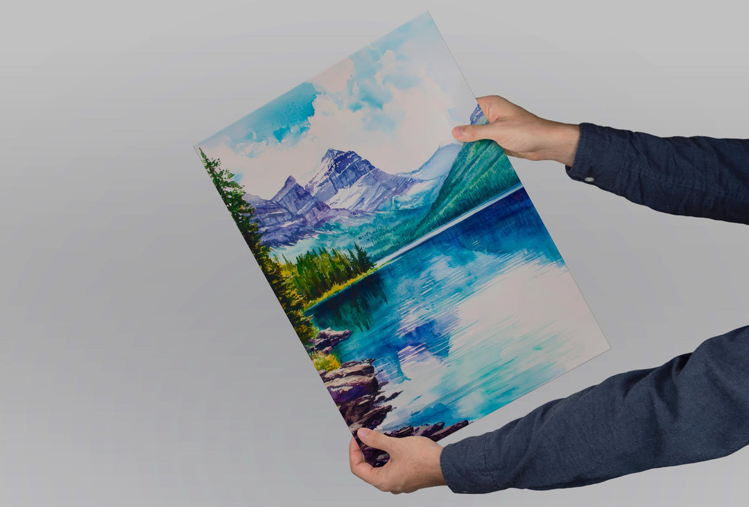 Glacier National Park watercolor poster Wall Art Glacier National Park Wall Hanging Home Décor Glacier National Park Gift Art Lovers