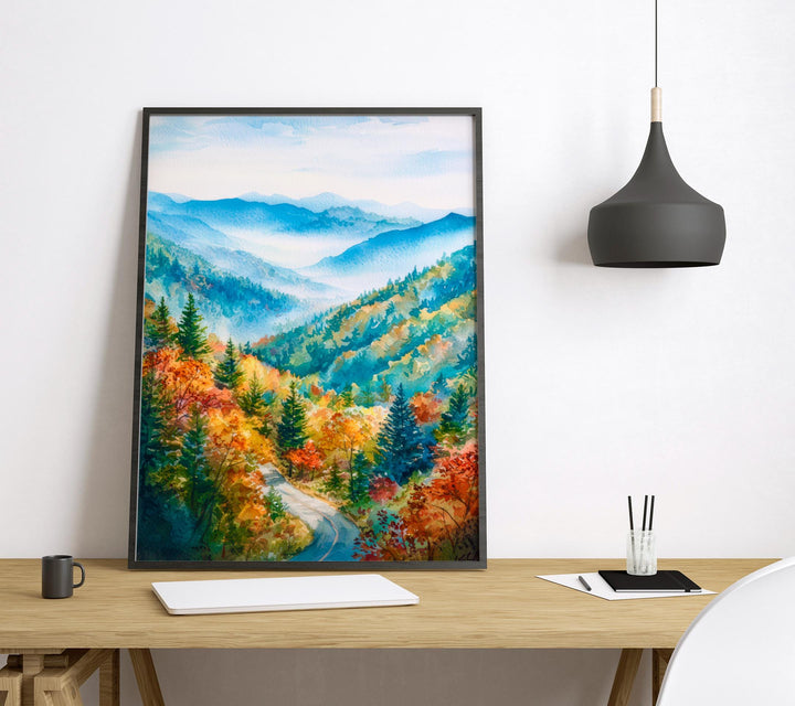 Great Smoky Mountains watercolor poster Wall Art Great Smoky Mountains Wall Hanging Home Décor Great Smoky Mountains Gift Art Lovers