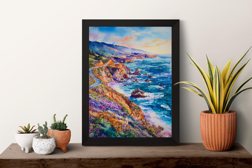 Monterey watercolor poster Wall Art Monterey Wall Hanging Home Décor Monterey Gift Art Lovers California Art Lover Gift California wall art