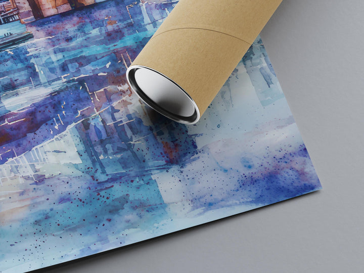 Brooklyn Bridge watercolor poster Wall Art Brooklyn Bridge Wall Hanging Home Décor Brooklyn Bridge Gift Art Lovers New York Art