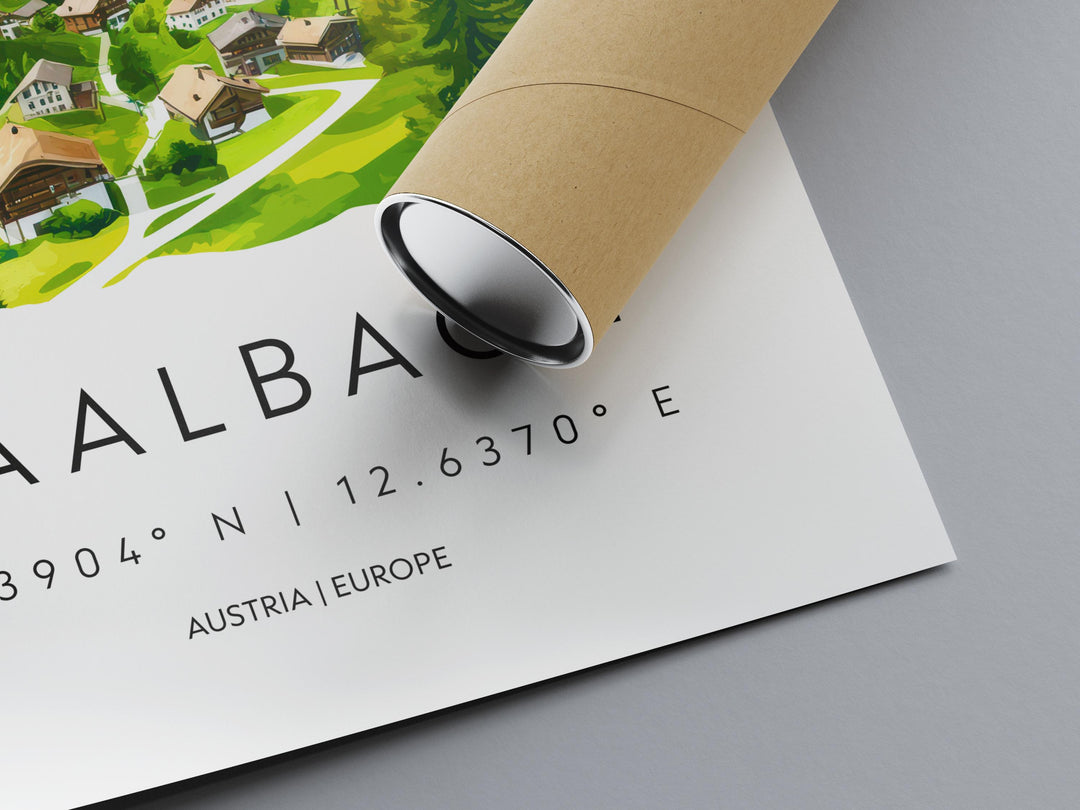 Saalbach Watercolor Poster Wall Art Saalbach Wall Decor Home Décor Saalbach Gift Austria Art Lover Gift, Travel Souvenir Print