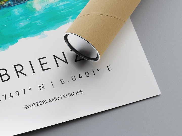 Brienz Watercolor Poster Wall Art Brienz Wall Decor Home Décor Brienz Gift Switzerland Art Lover Gift, Travel Souvenir Print