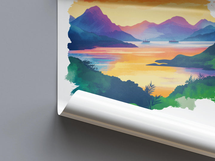 Bodø Watercolor Poster Wall Art Bodø Wall Decor Home Décor Bodø Gift Norway Art Lover Gift, Travel Souvenir Print