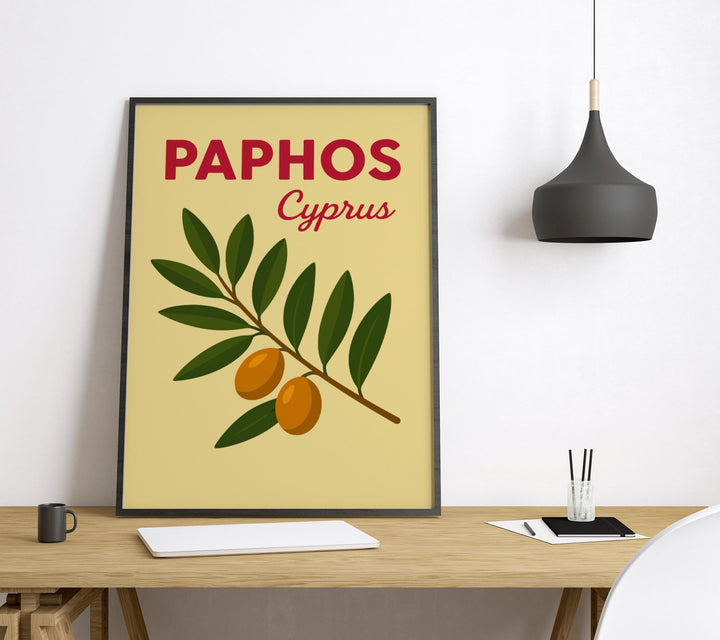 Paphos Preppy Poster Wall Art Paphos Wall Decor Home Décor Paphos Gift Cyprus Art Lover Gift, Travel Souvenir Print