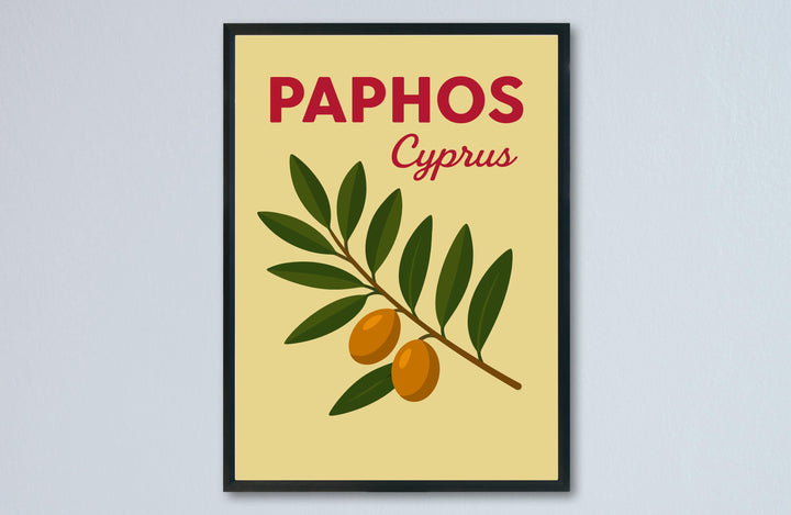 Paphos Preppy Poster Wall Art Paphos Wall Decor Home Décor Paphos Gift Cyprus Art Lover Gift, Travel Souvenir Print