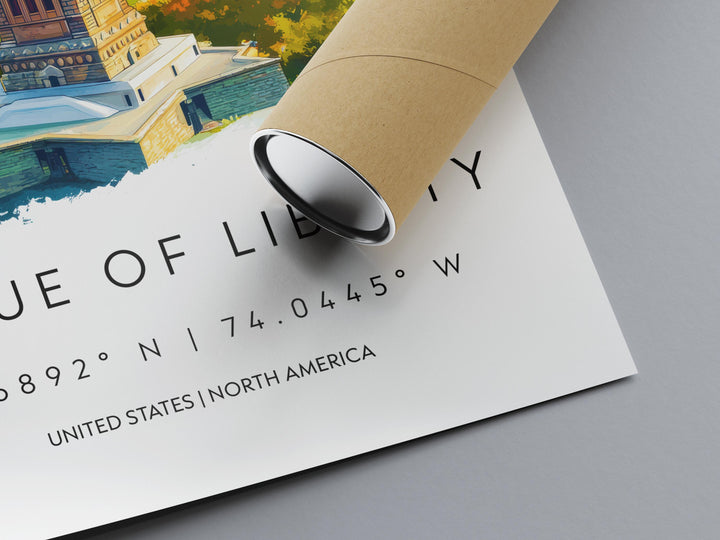 Statue of Liberty Watercolor Poster Wall Art Statue of Liberty Wall Decor Home Décor Statue of Liberty Gift USA Art Lover Gift, Travel Print