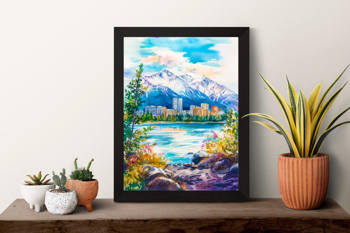 Anchorage watercolor poster Wall Art Anchorage Wall Hanging Home Décor Anchorage Gift Art Lovers Alaska Art Lover Gift Alaska wall art