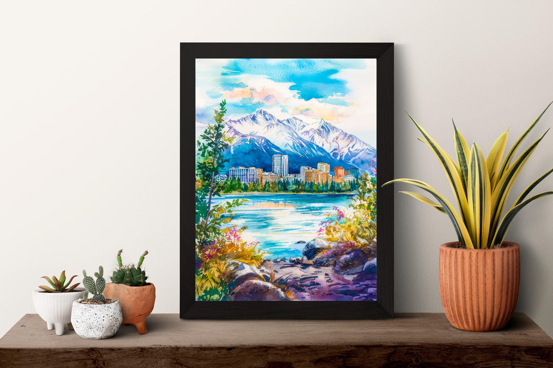 Anchorage watercolor poster Wall Art Anchorage Wall Hanging Home Décor Anchorage Gift Art Lovers Alaska Art Lover Gift Alaska wall art