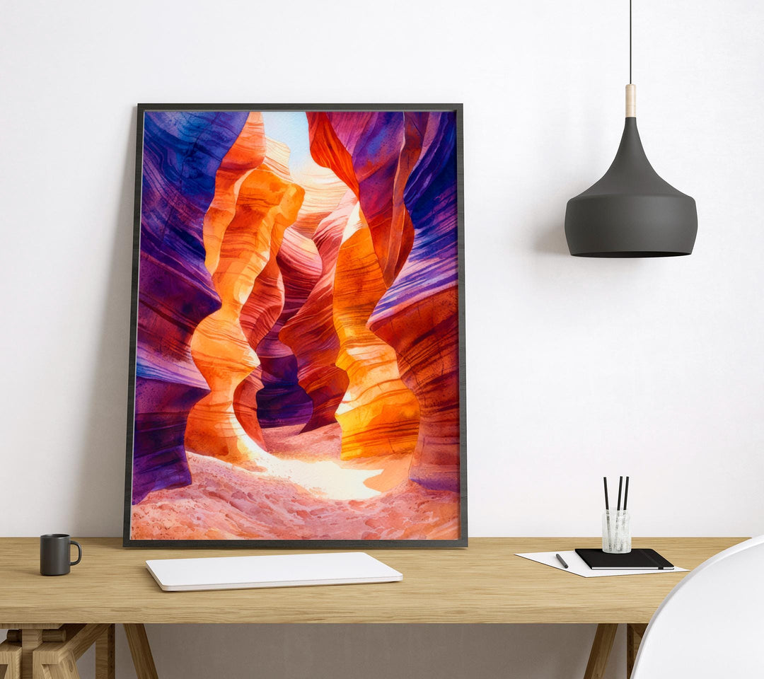 Antelope Canyon watercolor poster Wall Art Antelope Canyon Wall Hanging Home Décor Antelope Canyon Gift Art Lovers Arizona Art Lover Gift
