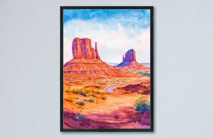 Monument Valley watercolor poster Wall Art Monument Valley Wall Hanging Home Décor Monument Valley Gift Art Lovers Arizona Art Lover Gift