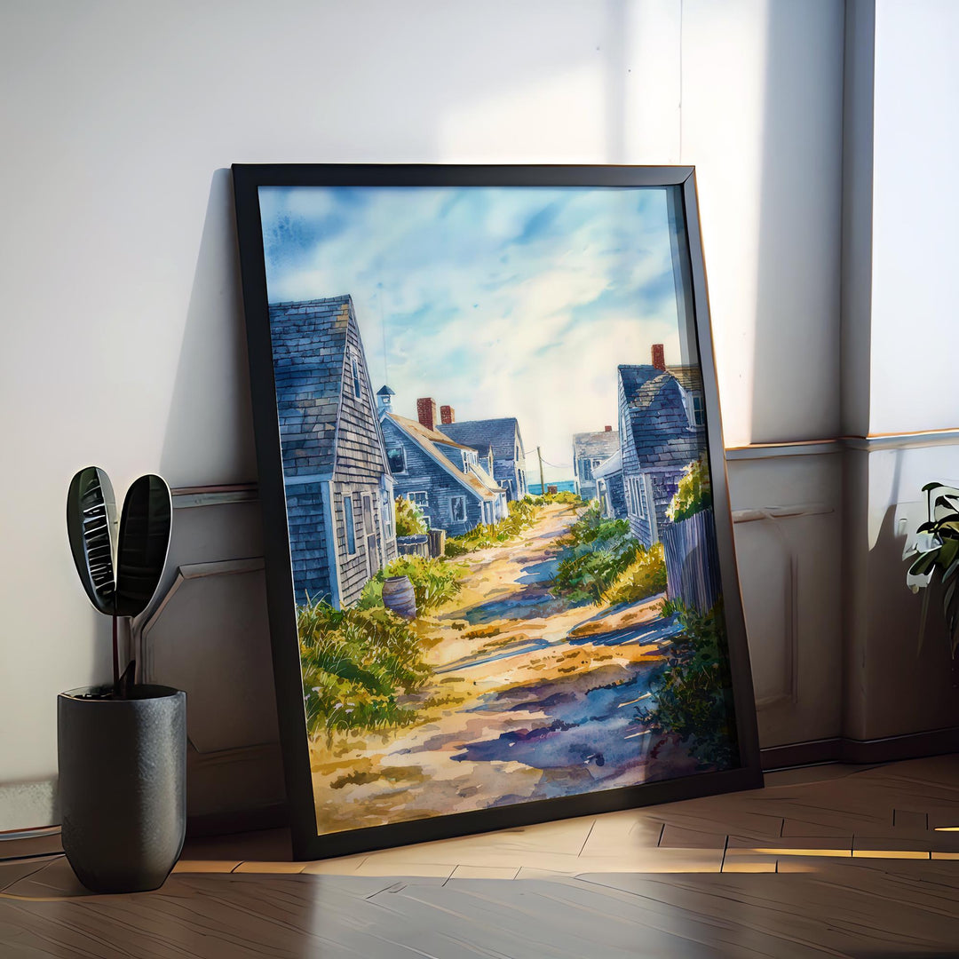 Nantucket watercolor poster Wall Art Nantucket Wall Hanging Home Décor Nantucket Gift Art Lovers Massachusetts Art Lover Gift Massachusetts