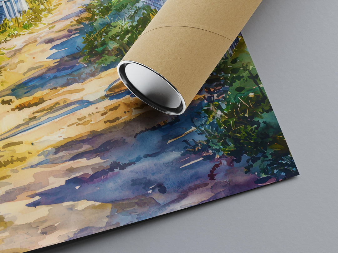 Nantucket watercolor poster Wall Art Nantucket Wall Hanging Home Décor Nantucket Gift Art Lovers Massachusetts Art Lover Gift Massachusetts