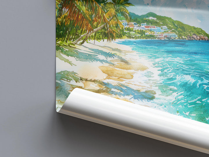 Saint Maarten watercolor poster Wall Art Saint Maarten Wall Hanging Home Décor Saint Maarten Gift Art Lovers Saint Maarten Art Lover Gift