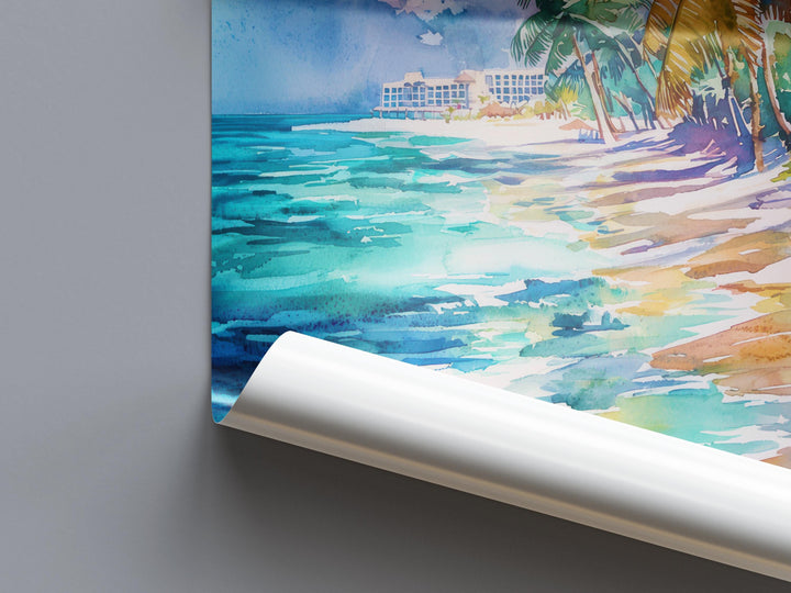 Cancun watercolor poster Wall Art Cancun Wall Hanging Home Décor Cancun Gift Art Lovers Mexico Art Lover Gift Mexico wall art