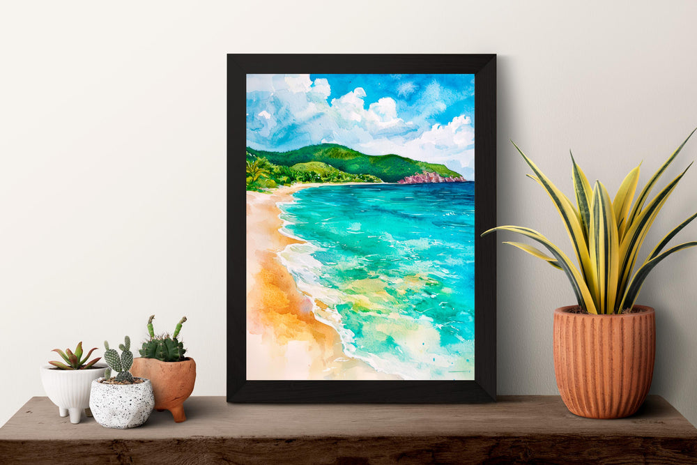 British Virgin Islands watercolor poster Wall Art British Virgin Islands Wall Hanging Home Décor British Virgin Islands Gift Art Lovers