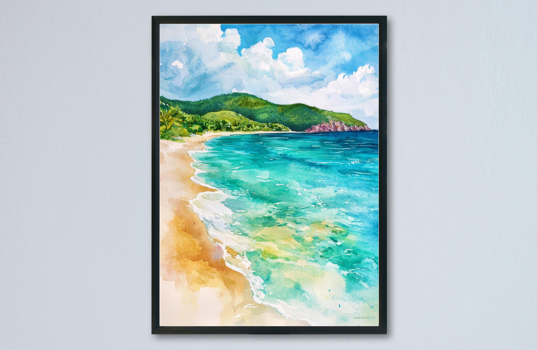 British Virgin Islands watercolor poster Wall Art British Virgin Islands Wall Hanging Home Décor British Virgin Islands Gift Art Lovers