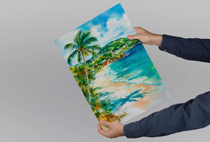 Antigua and Barbuda watercolor poster Wall Art Antigua and Barbuda Wall Hanging Home Décor Antigua and Barbuda Gift Art Lovers