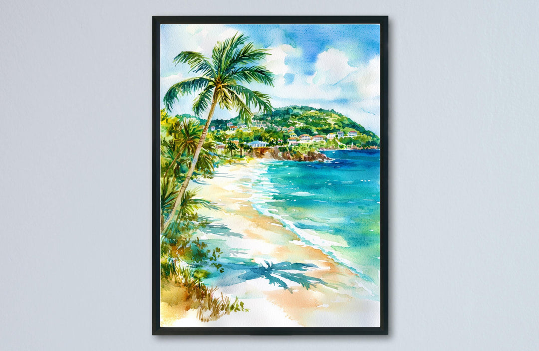 Antigua and Barbuda watercolor poster Wall Art Antigua and Barbuda Wall Hanging Home Décor Antigua and Barbuda Gift Art Lovers