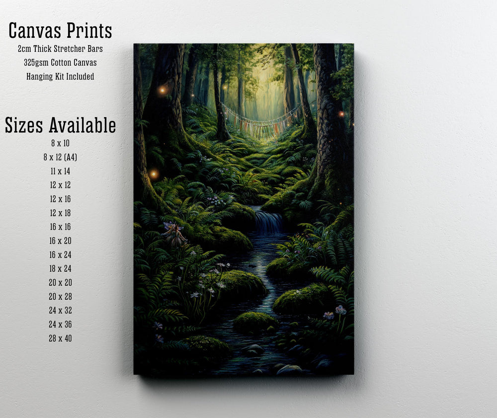 Fairy Weavers Woodland Cottagecore Print Poster Vintage Forest Art Dark Academia Wall Decor Antique Illustration Enchanted Nature Aesthetic