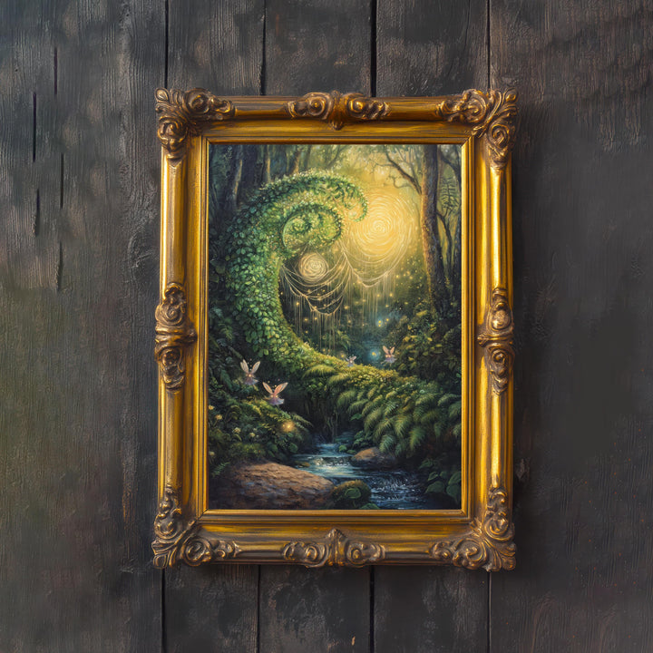 Fairy Weavers Vintage Print | Woodland Cottagecore, Dark Academia
